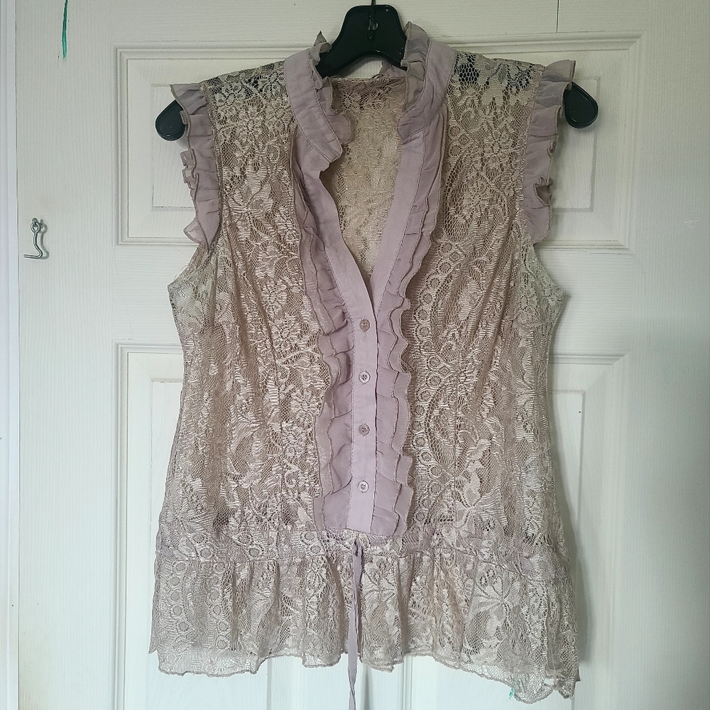Costa Blanca fine lace blouse